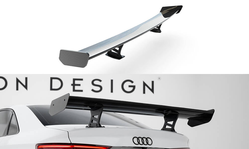 Carbon spoiler med interne parenteser lodrette Audi A3 / A3 S-linje / S3 / RS3 siden 8V / 8V ansigtsløftning