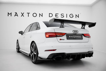Carbon spoiler with internal brackets uprights audi a3 / a3 s-line / s3 / rs3 sedan 8v / 8v facelift