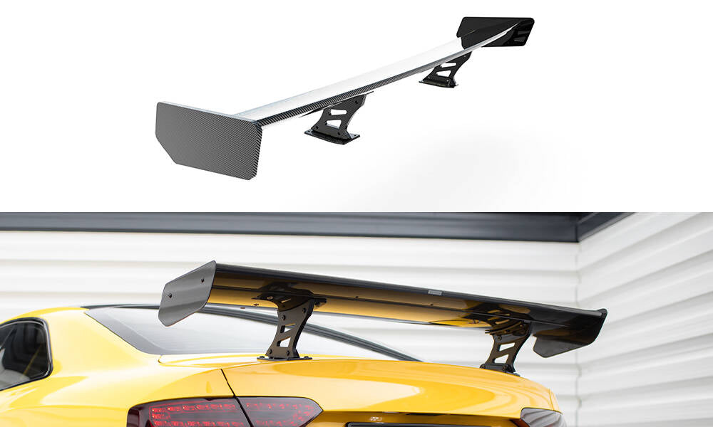 Carbon spoiler with internal brackets uprights audi a5 coupe 8t