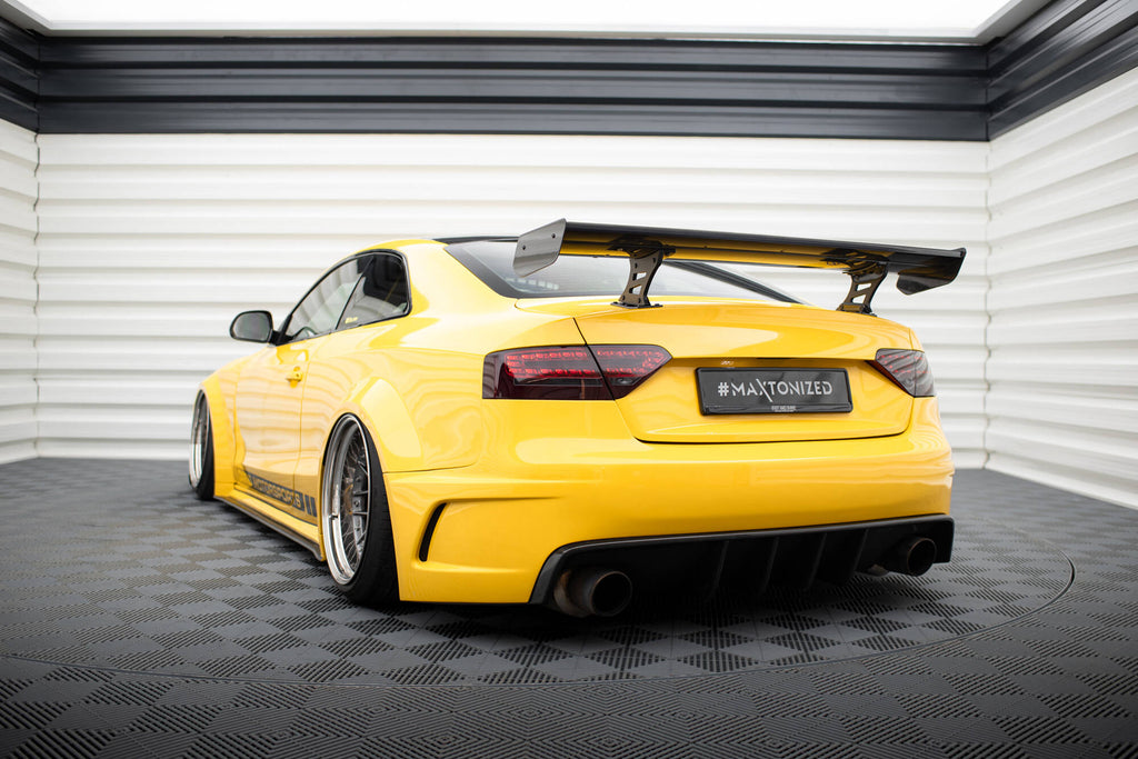 Carbon spoiler with internal brackets uprights audi a5 coupe 8t