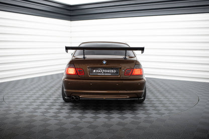 Carbon spoiler with internal brackets uprights bmw 3 coupe e46