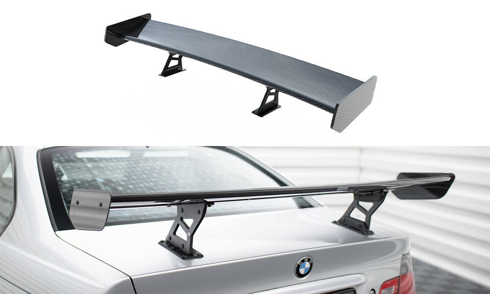 Carbon spoiler with internal brackets uprights bmw 3 coupe e46