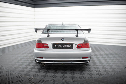 Carbon spoiler with internal brackets uprights bmw 3 coupe e46