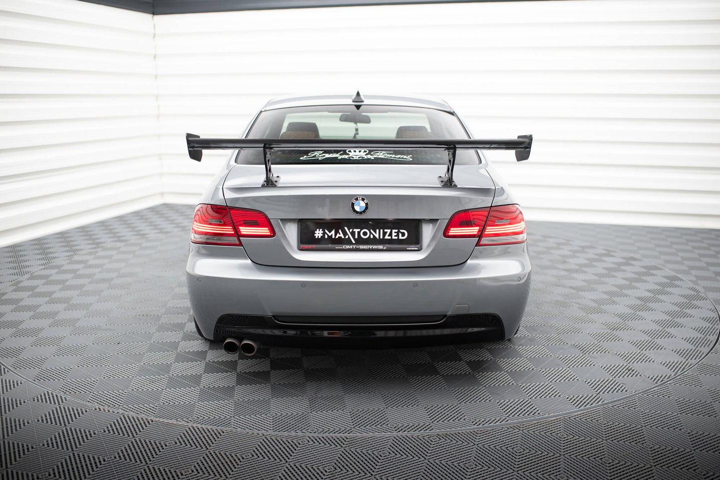 Carbon spoiler with internal brackets uprights bmw 3 / m3 coupe e92
