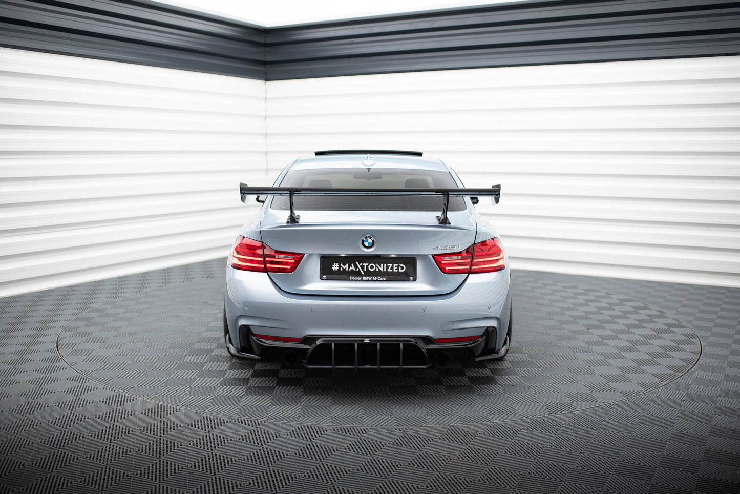 Carbon spoiler with internal brackets uprights bmw 4 f32 / 4 f32 m-pack coupe