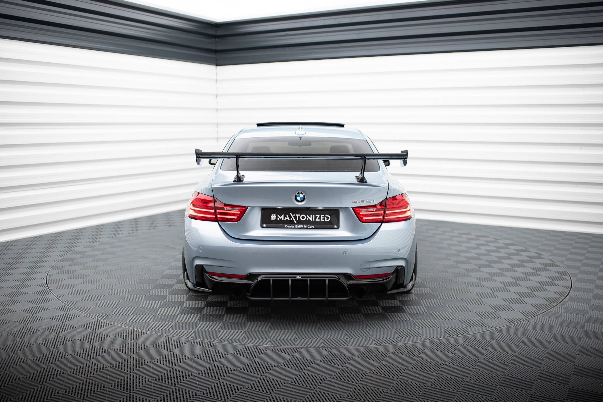 Carbon spoiler with internal brackets uprights bmw 4 f32 / 4 f32 m-pack coupe