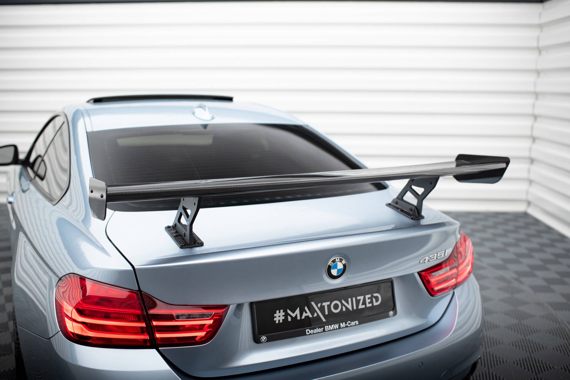 Carbon spoiler with internal brackets uprights bmw 4 f32 / 4 f32 m-pack coupe
