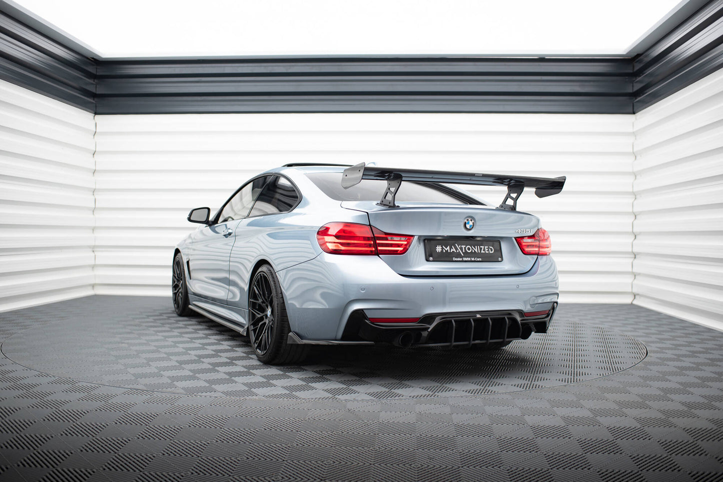 Carbon spoiler with internal brackets uprights bmw 4 f32 / 4 f32 m-pack coupe