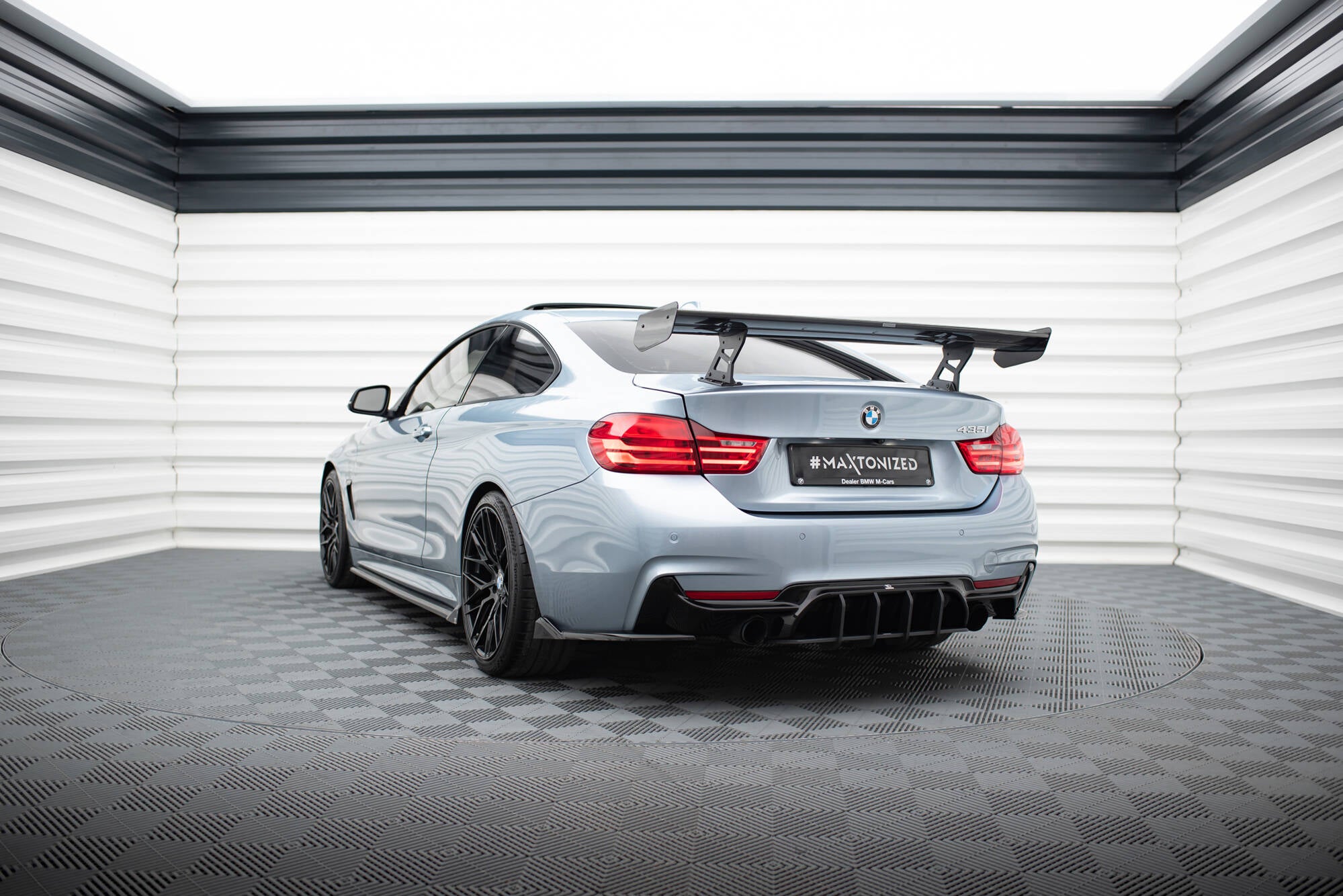 Carbon spoiler with internal brackets uprights bmw 4 f32 / 4 f32 m-pack coupe