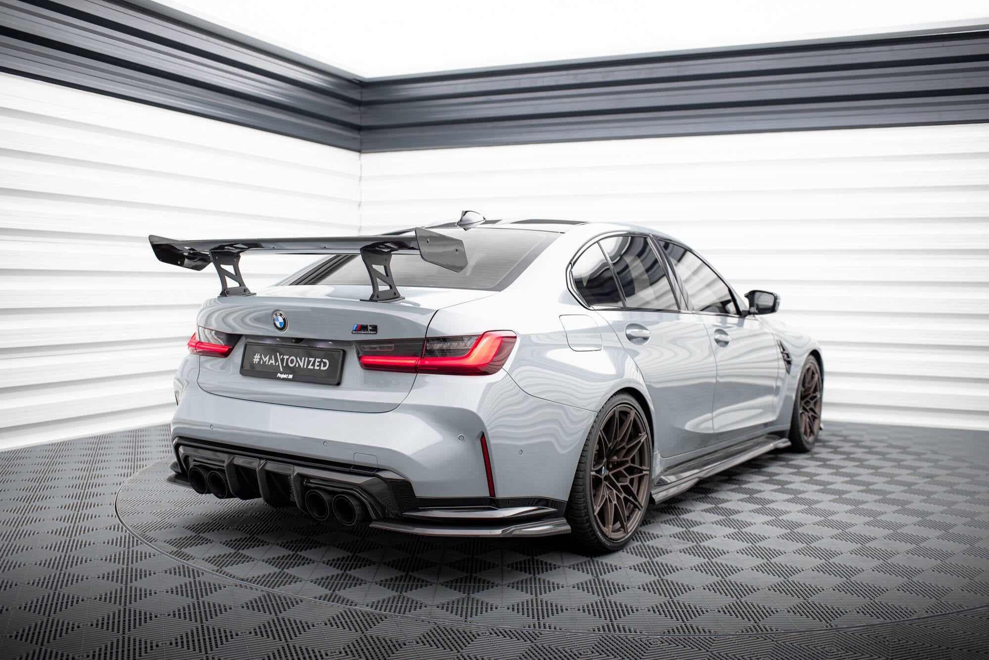 Carbon spoiler with internal brackets uprights bmw m3 g80 / m340i g20 / 3 m-pack g20 / 3 standard g20