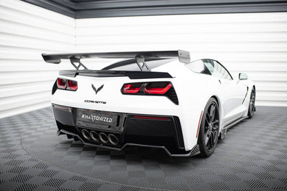 Carbon Spoiler with Internal Brackets Uprights Chevrolet Corvette Stingray / Grand Sport C7