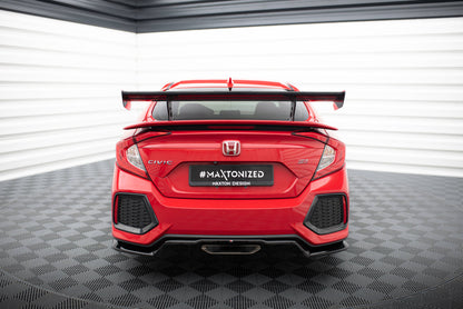 Hiilipoileri sisäisillä suluilla pystyssä Honda Civic Si Mk10