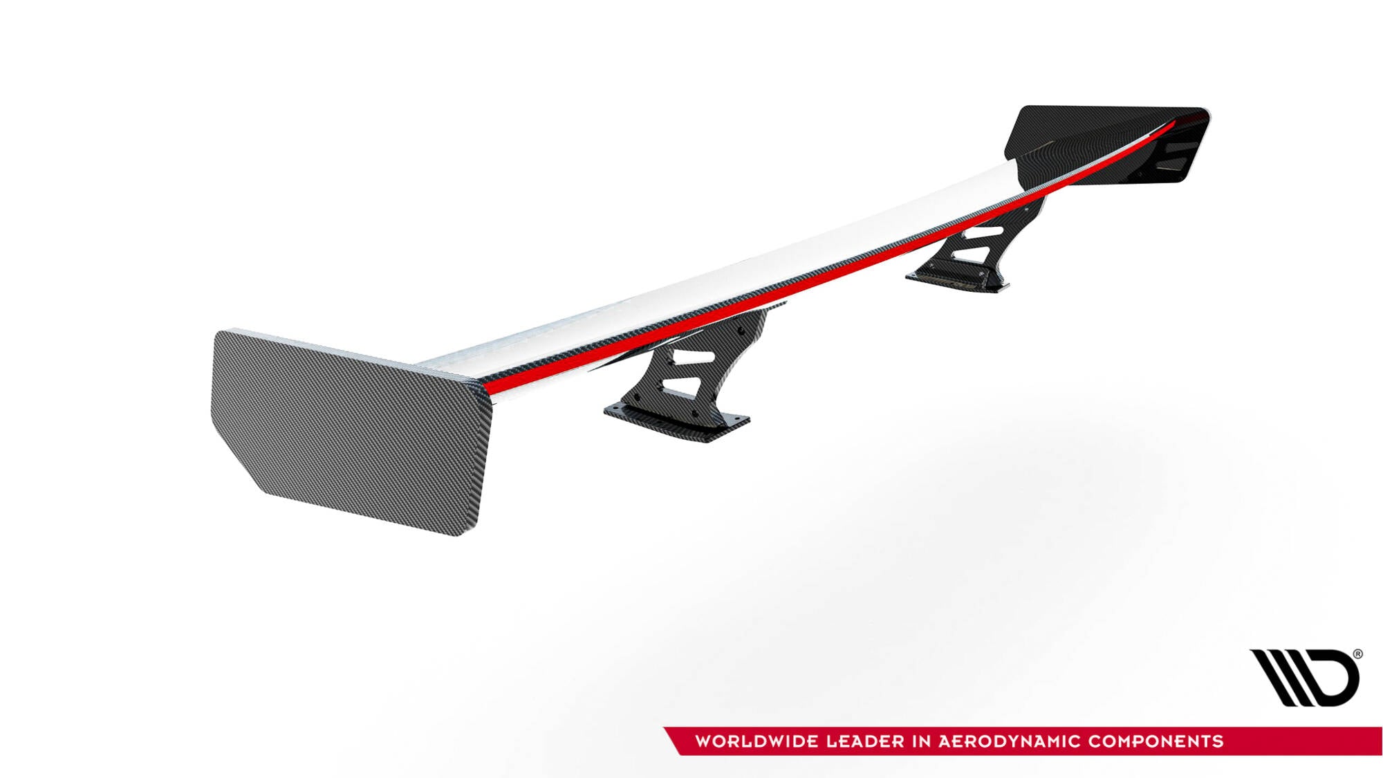Carbon spoiler med interne parenteser lodret + LED Audi A5 Coupe 8t