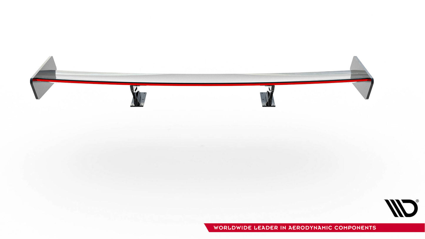 Carbon spoiler med interne parenteser lodret + LED Audi A5 Coupe 8t