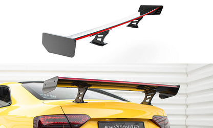 Carbon spoiler med interne parenteser lodret + LED Audi A5 Coupe 8t