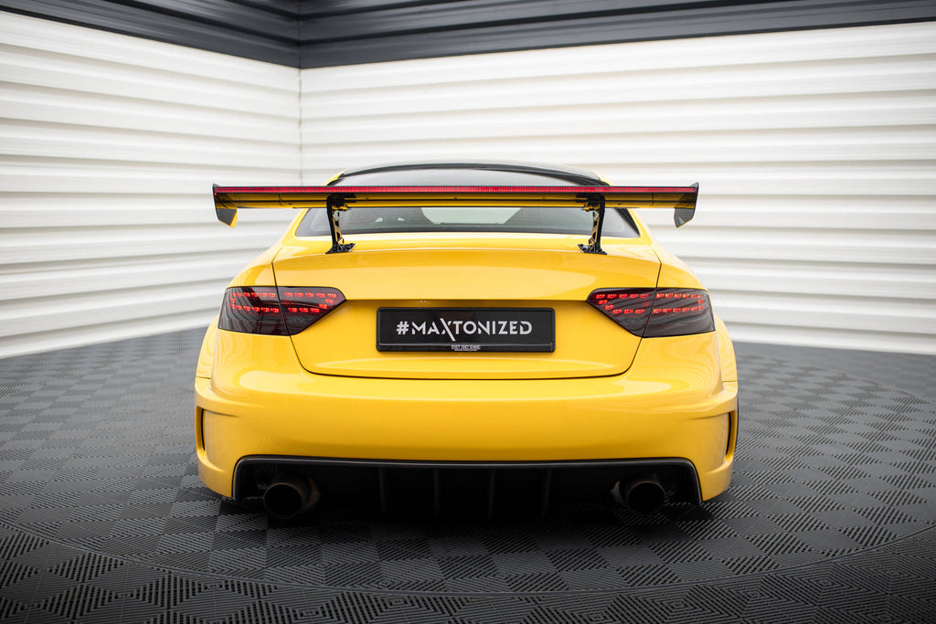 Carbon spoiler med interne parenteser lodret + LED Audi A5 Coupe 8t