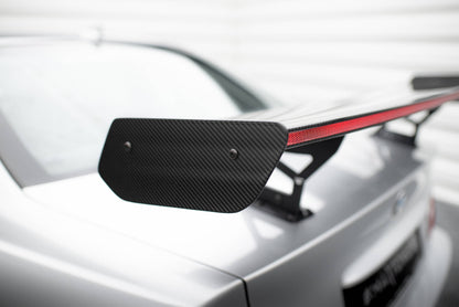 Carbon spoiler with internal brackets uprights + led bmw 3 coupe e46