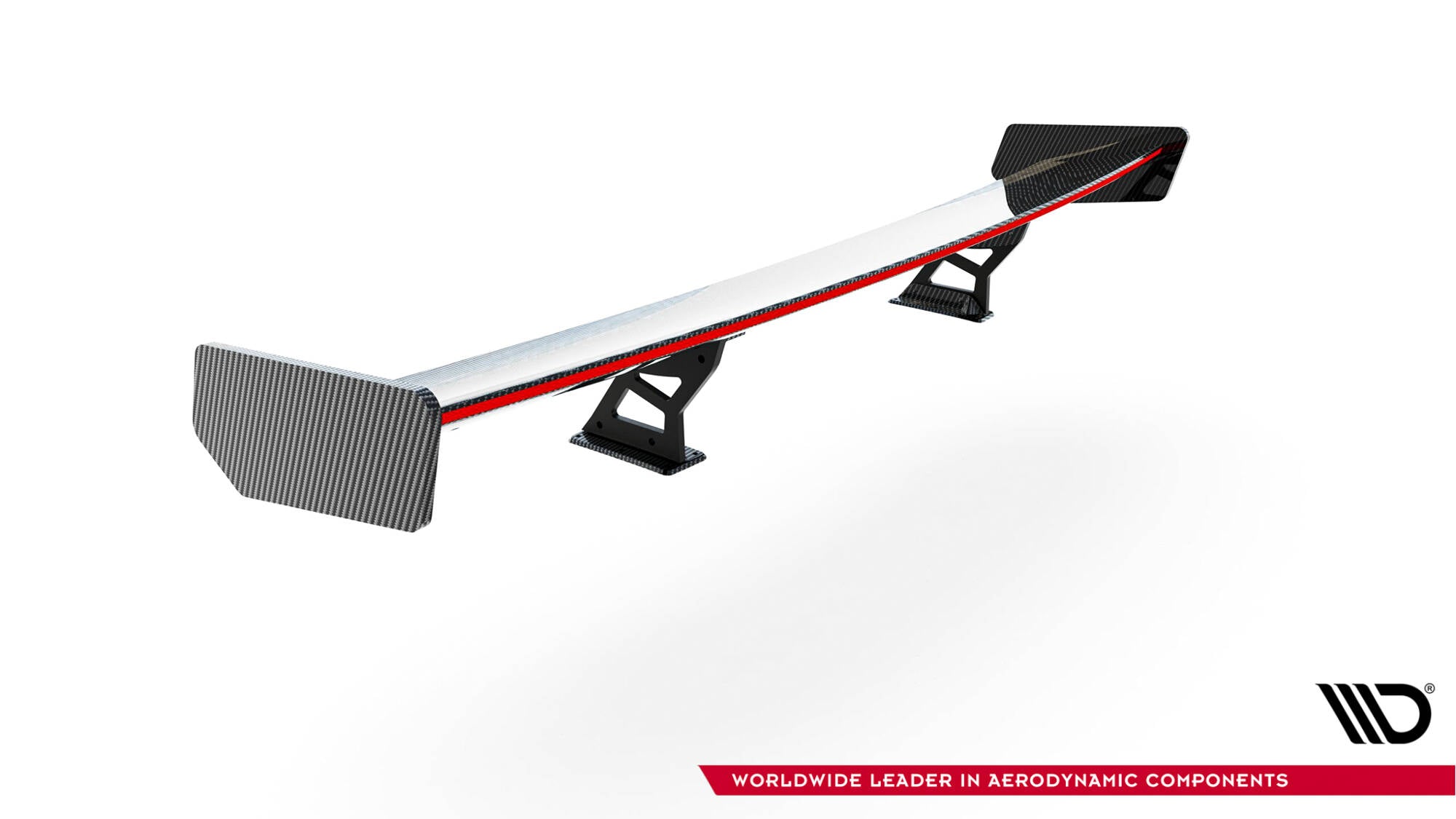 Carbon spoiler med interne parenteser lodret + LED BMW 3 Coupe E46
