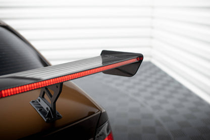 Carbon spoiler with internal brackets uprights + led bmw 3 coupe e46