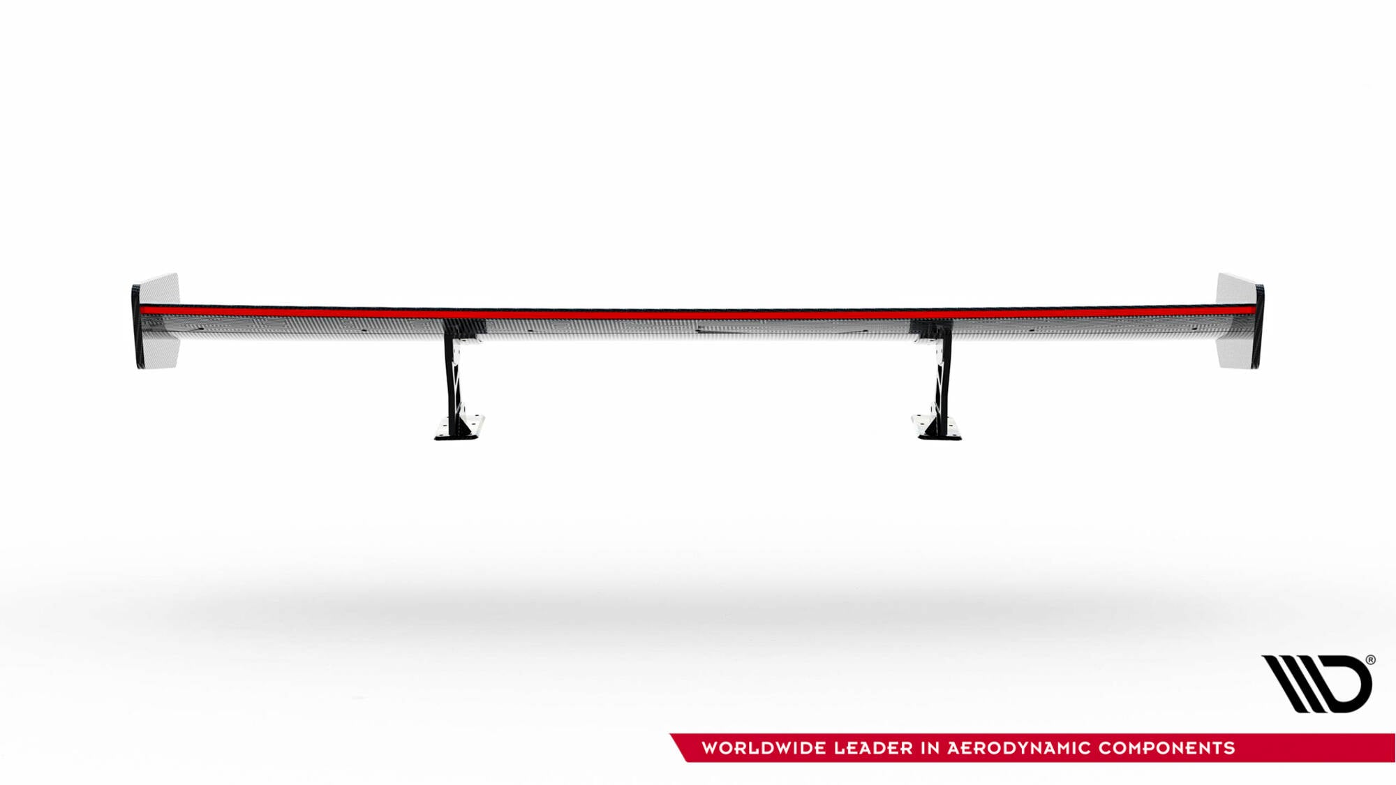 Carbon spoiler med interne parenteser lodret + LED BMW 3 Coupe E46