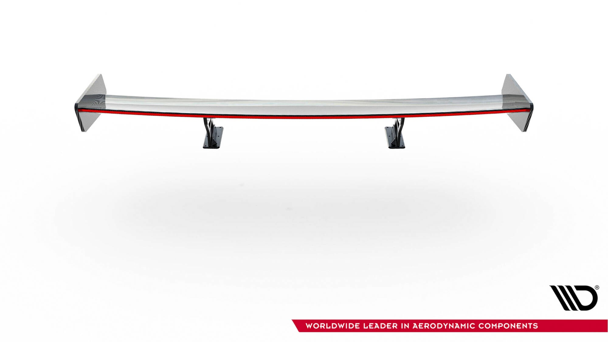 Carbon spoiler med interne parenteser lodret + LED BMW 3 Coupe E46