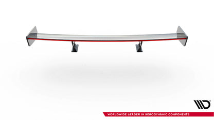 Carbon spoiler with internal brackets uprights + led bmw 3 coupe e46