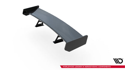 Carbon spoiler with internal brackets uprights + led bmw 3 coupe e46