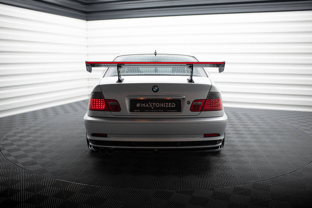Carbon spoiler med interne parenteser lodret + LED BMW 3 Coupe E46