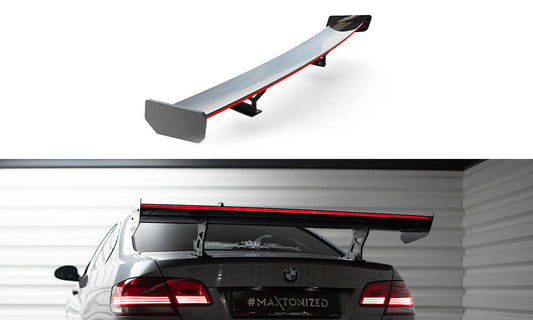Carbon spoiler with internal brackets uprights + led bmw 3 / m3 coupe e92