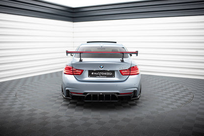 Carbon spoiler with internal brackets uprights + led bmw 4 f32 / 4 f32 m-pack coupe