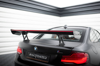 Carbon spoiler with internal brackets uprights + led bmw m2 f87 / 2 / 2 m-pack f22