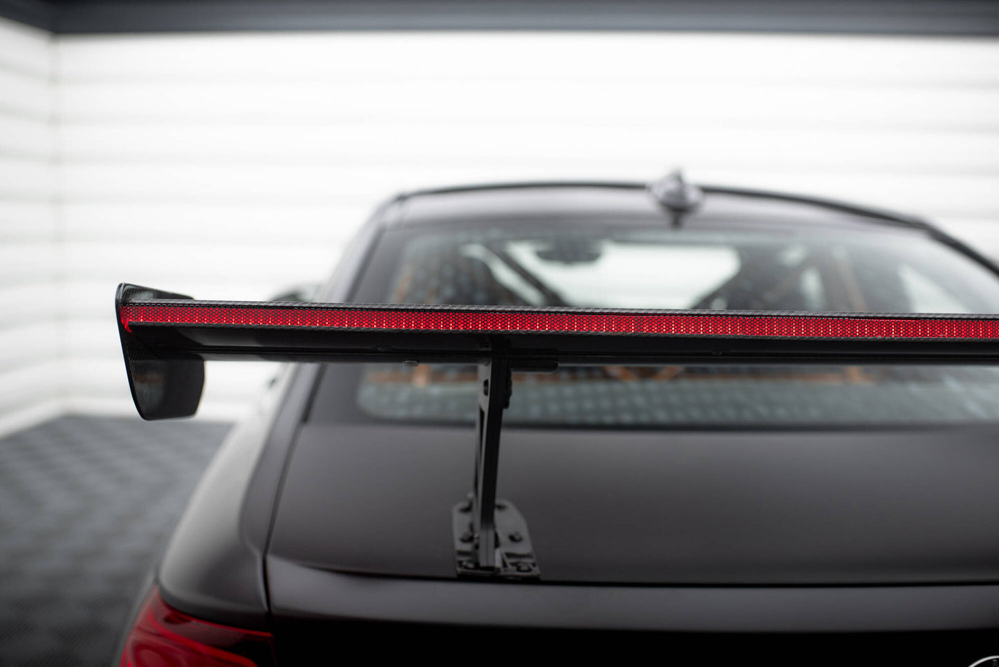 Carbon spoiler with internal brackets uprights + led bmw m2 f87 / 2 / 2 m-pack f22