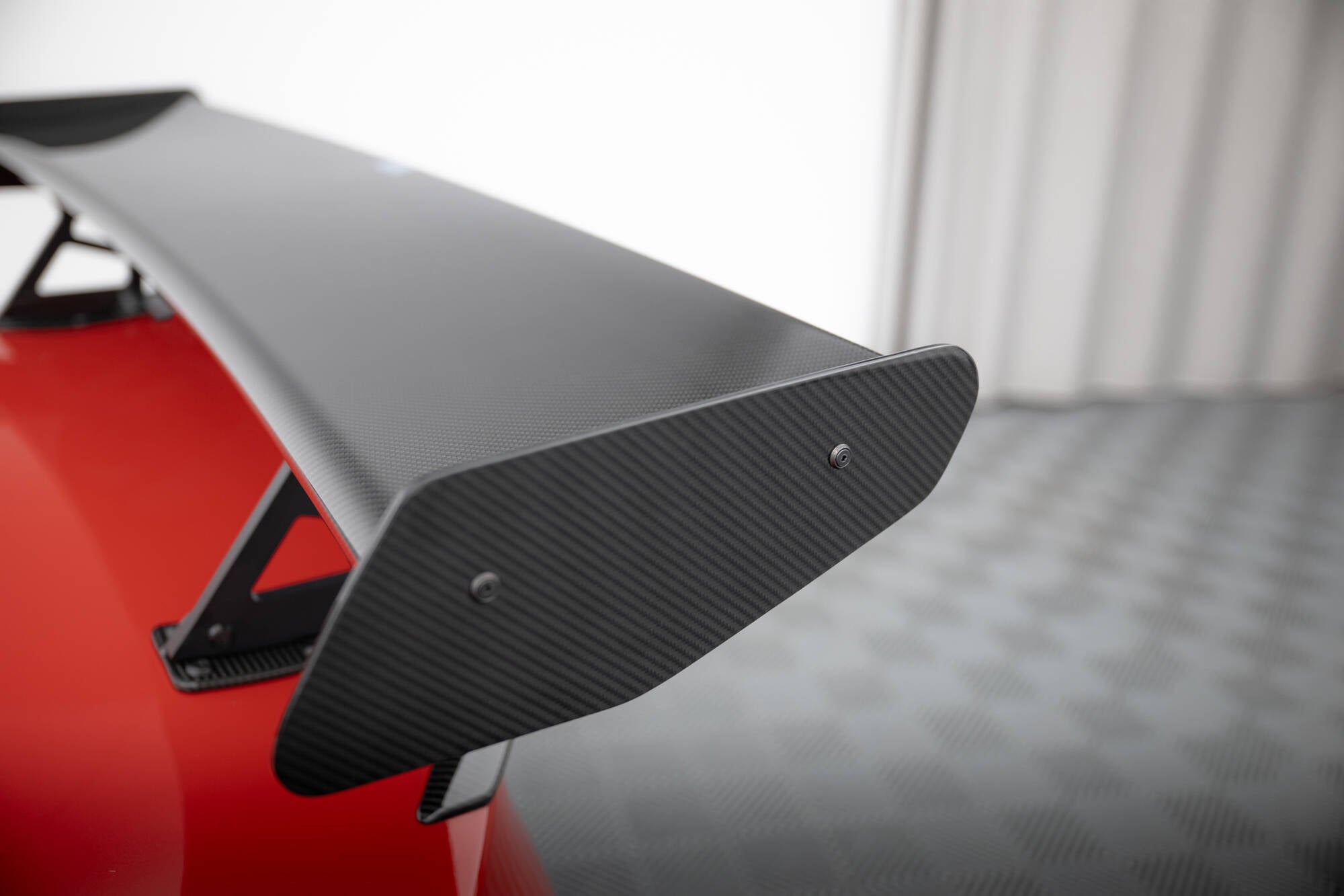 Carbon spoiler with internal brackets uprights + led bmw m2 g87