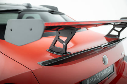 Carbon spoiler with internal brackets uprights + led bmw m2 g87