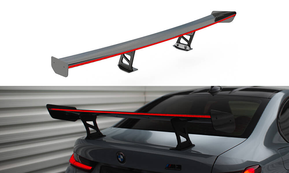 Carbon Spoiler with Internal Brackets Uprights + LED BMW M3 G80 / M340i G20 / 3 M-Pack G20 / 3 Standard G20