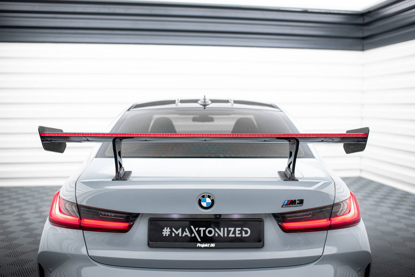 Carbon Spoiler with Internal Brackets Uprights + LED BMW M3 G80 / M340i G20 / 3 M-Pack G20 / 3 Standard G20
