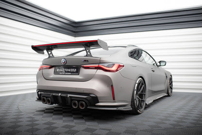Carbon spoiler with internal brackets uprights + led bmw m4 g82 / g82 facelift / m440i / 4 m-pack g22 / g22 facelift