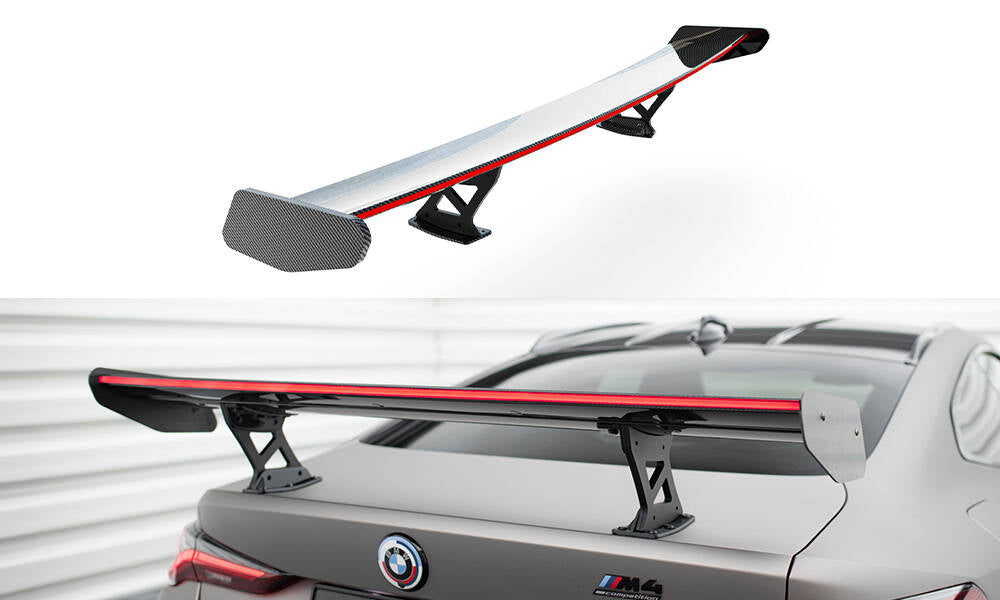 Carbon spoiler with internal brackets uprights + led bmw m4 g82 / g82 facelift / m440i / 4 m-pack g22 / g22 facelift