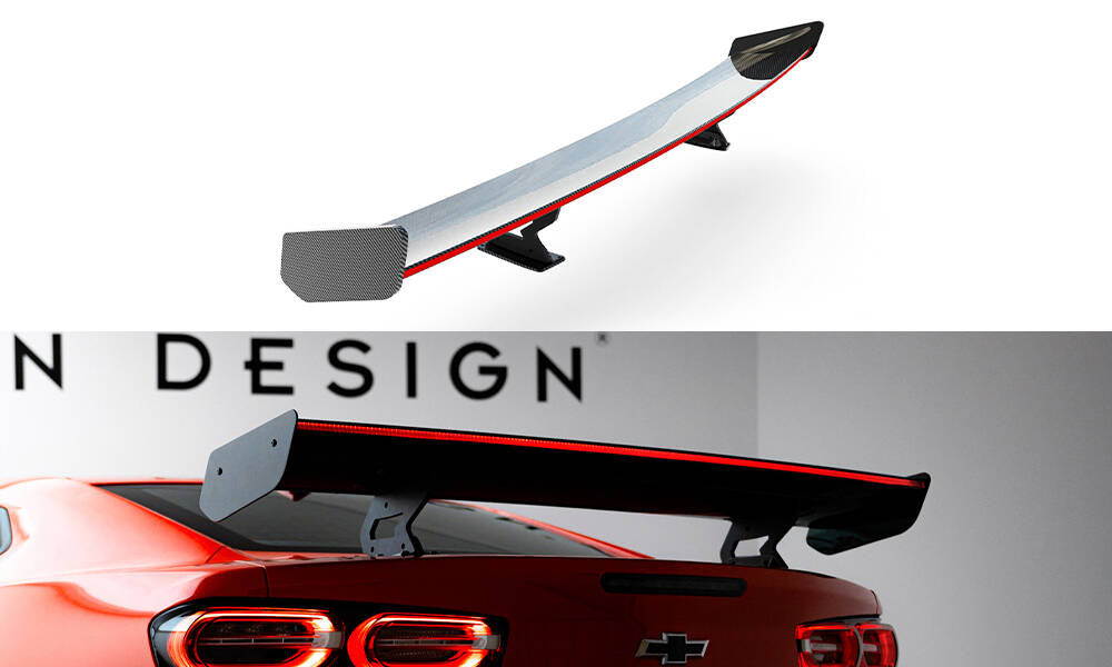 Hiilpoileri sisäisillä suluilla pystyssä + LED Chevrolet Camaro SS MK6 Facelift