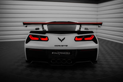 Carbon Spoiler with Internal Brackets Uprights + LED Chevrolet Corvette Stingray / Grand Sport C7