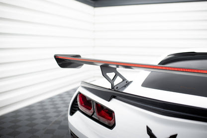 Carbon Spoiler with Internal Brackets Uprights + LED Chevrolet Corvette Stingray / Grand Sport C7