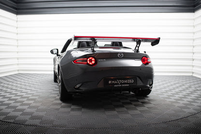 Carbon spoiler with internal brackets uprights + led mazda mx-5 nd (mk4)