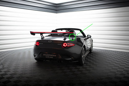 Carbon spoiler with internal brackets uprights + led mazda mx-5 nd (mk4)
