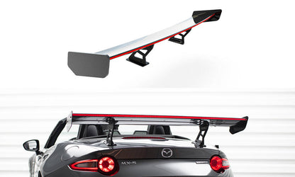 Carbon spoiler with internal brackets uprights + led mazda mx-5 nd (mk4)