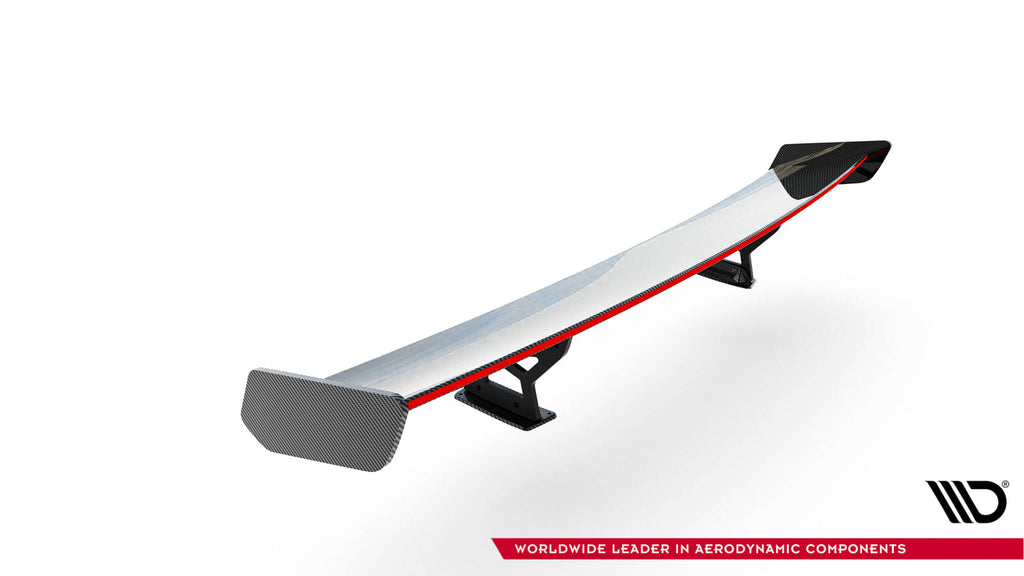 Carbon spoiler with internal brackets uprights + led volkswagen jetta gli mk7