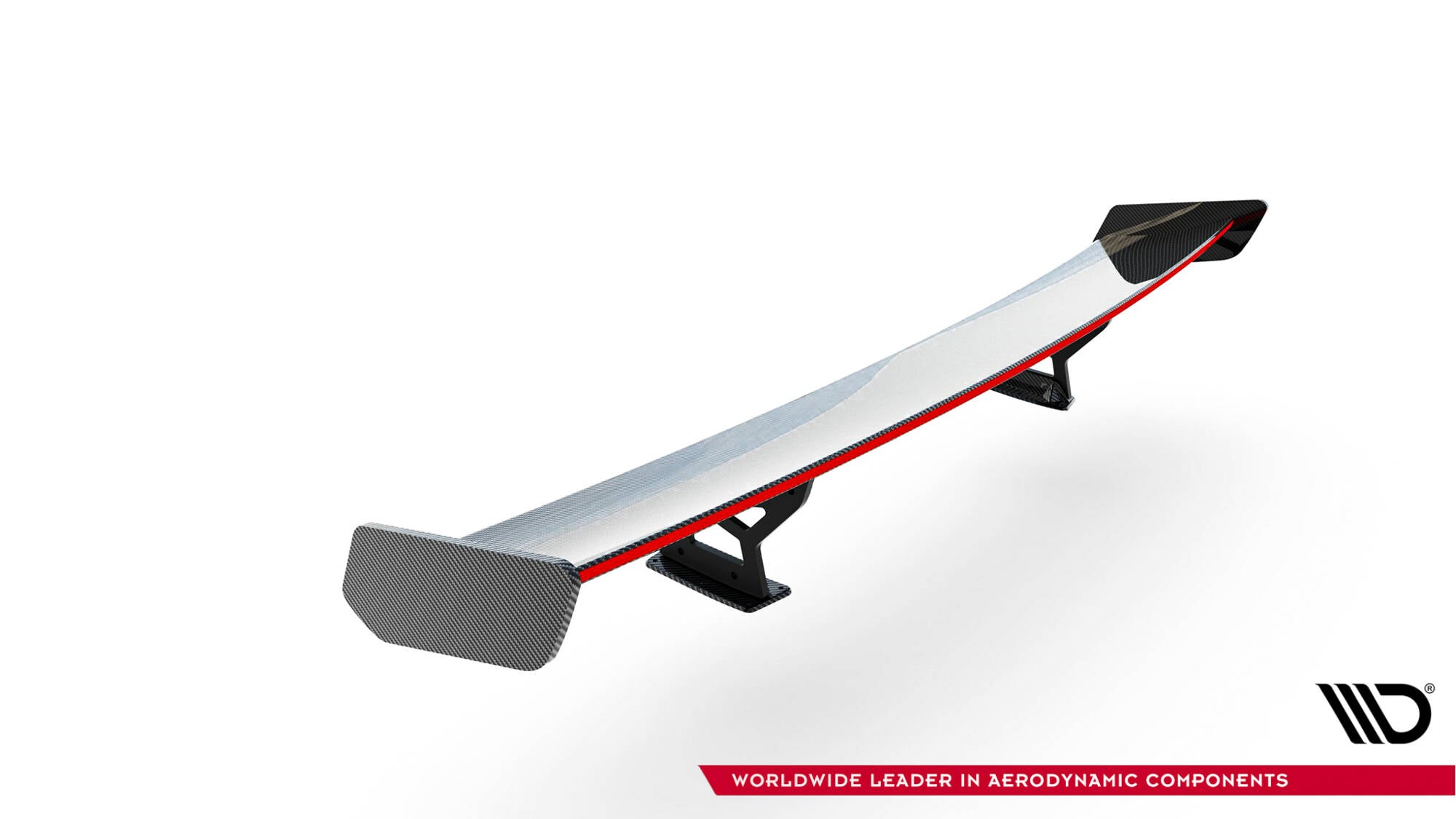 Carbon spoiler with internal brackets uprights + led volkswagen jetta gli mk7