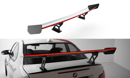 Carbon Spoiler with Internal Brackets Uprights v.1 + LED BMW 1 m E82