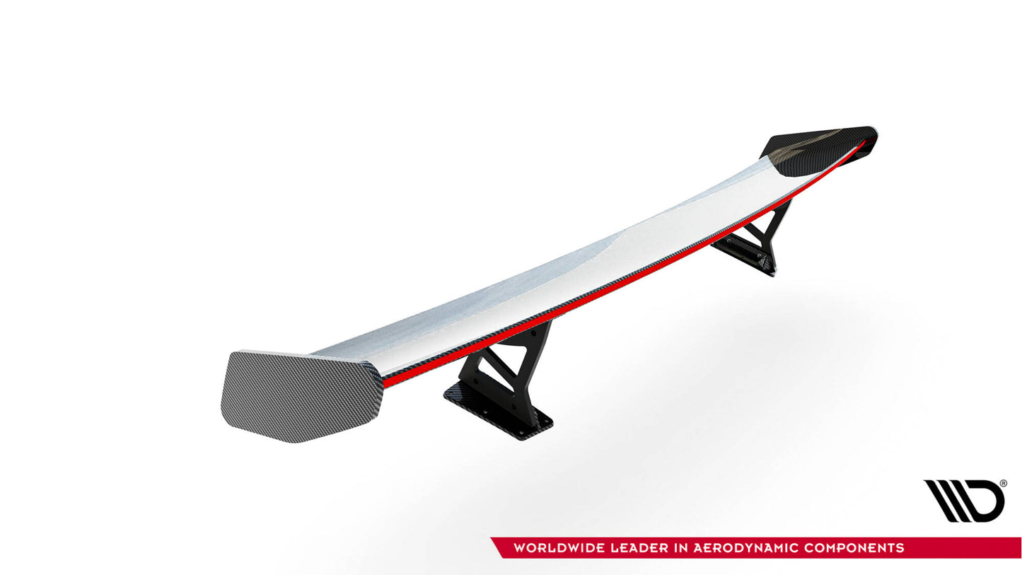 Carbon Spoiler with Internal Brackets Uprights v.1 + LED Porsche 718 Cayman 982C