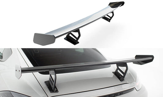 Carbon spoiler with internal brackets uprights v.2 porsche 718 cayman 982c