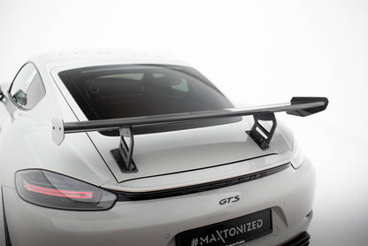 Carbon Spoiler with Internal Brackets Uprights v.2 Porsche 718 Cayman 982C